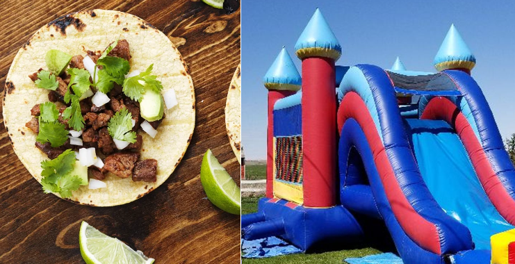 ¡Tacos, Premios, Recursos y un Casa Inflable este Fin de Semana!