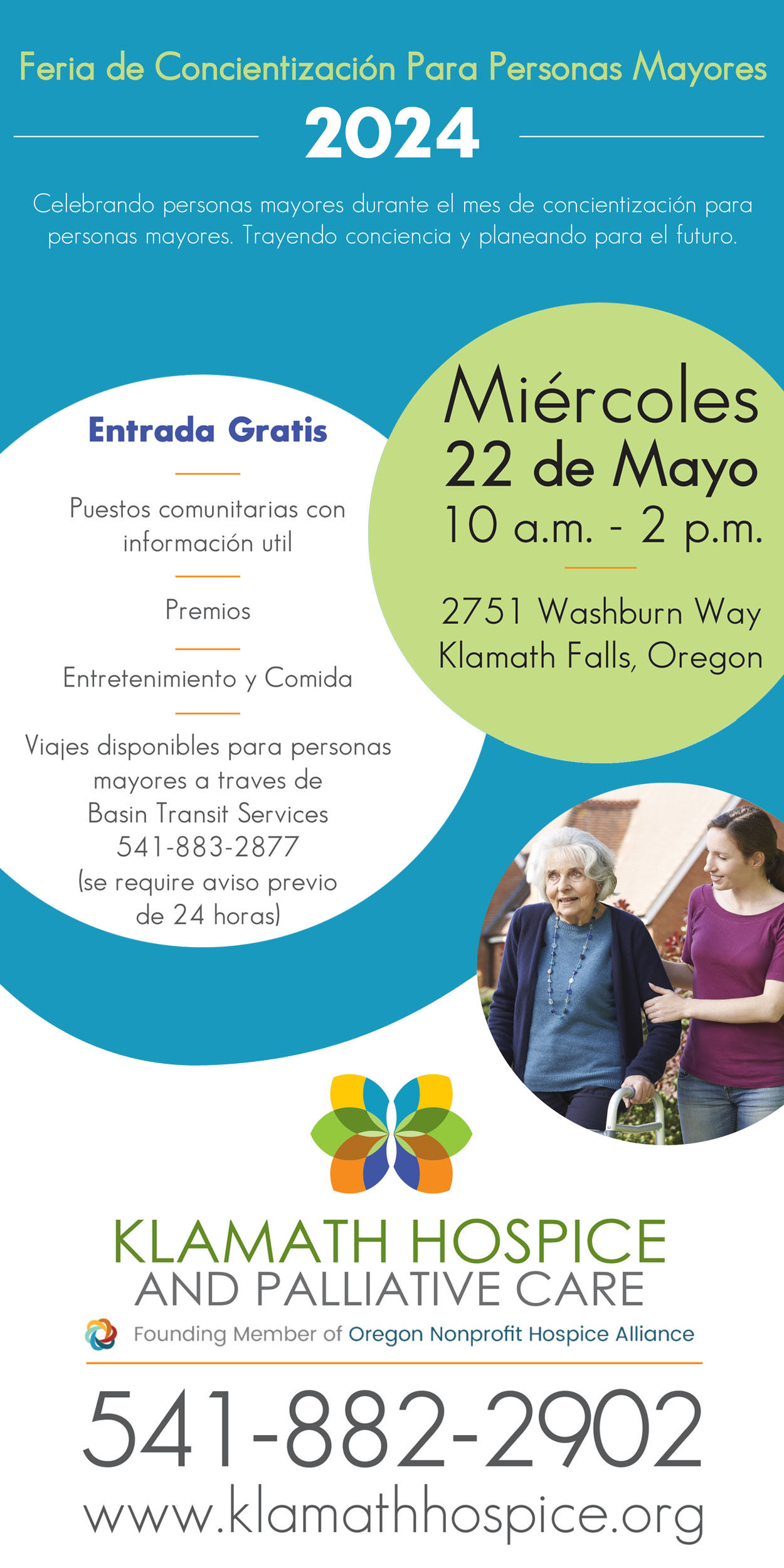 ¡Feria de concientización para personas mayores, disponible el 22 de mayo, de 10am-2pm!