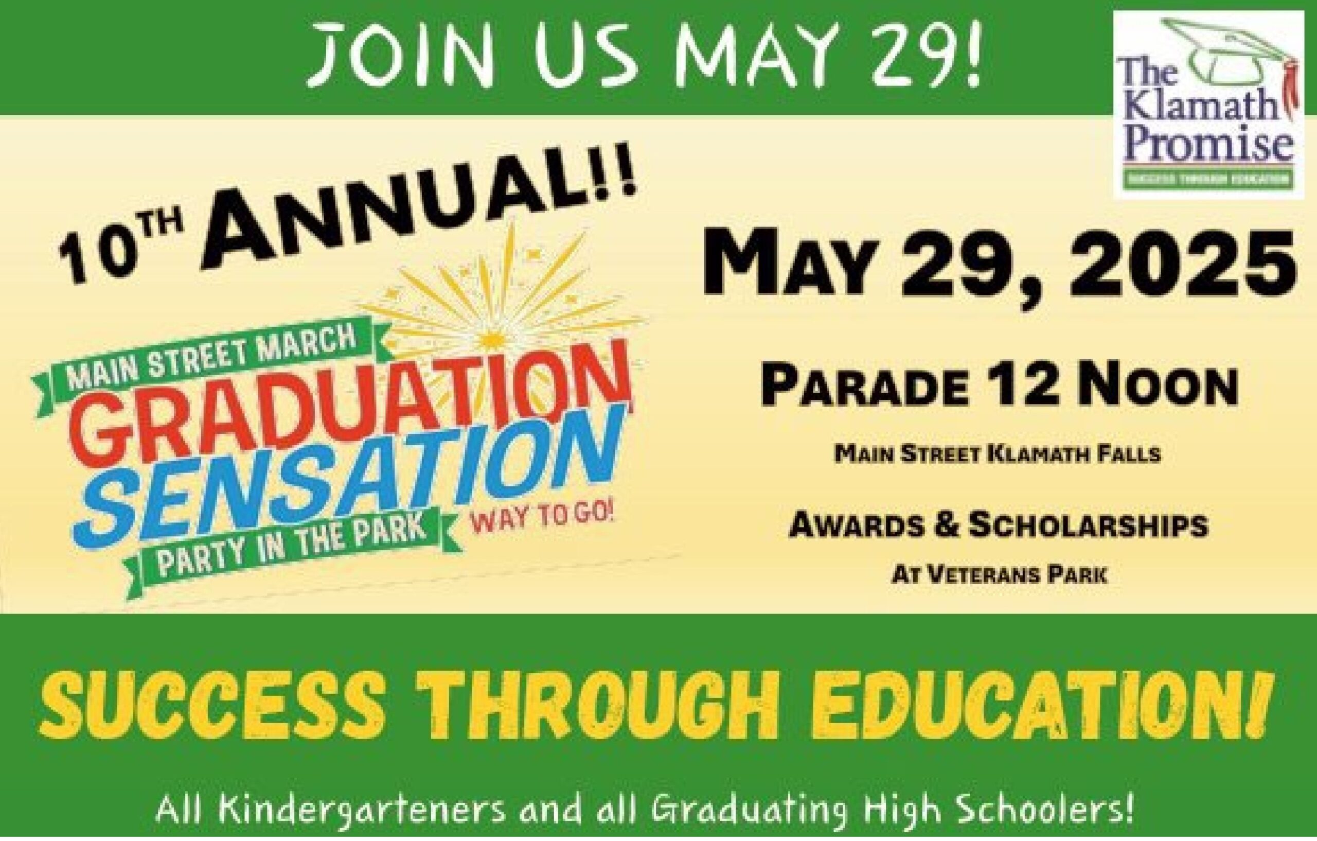 Noticias de Klamath Basin, martes 27/5/25: El desfile de graduación se llevará a cabo el jueves 29; Fechas importantes de Klamath Saludable; KCSD presenta la inauguración del Centro Serning de Crater Lake y los programas de educación en el hogar de Great Basin