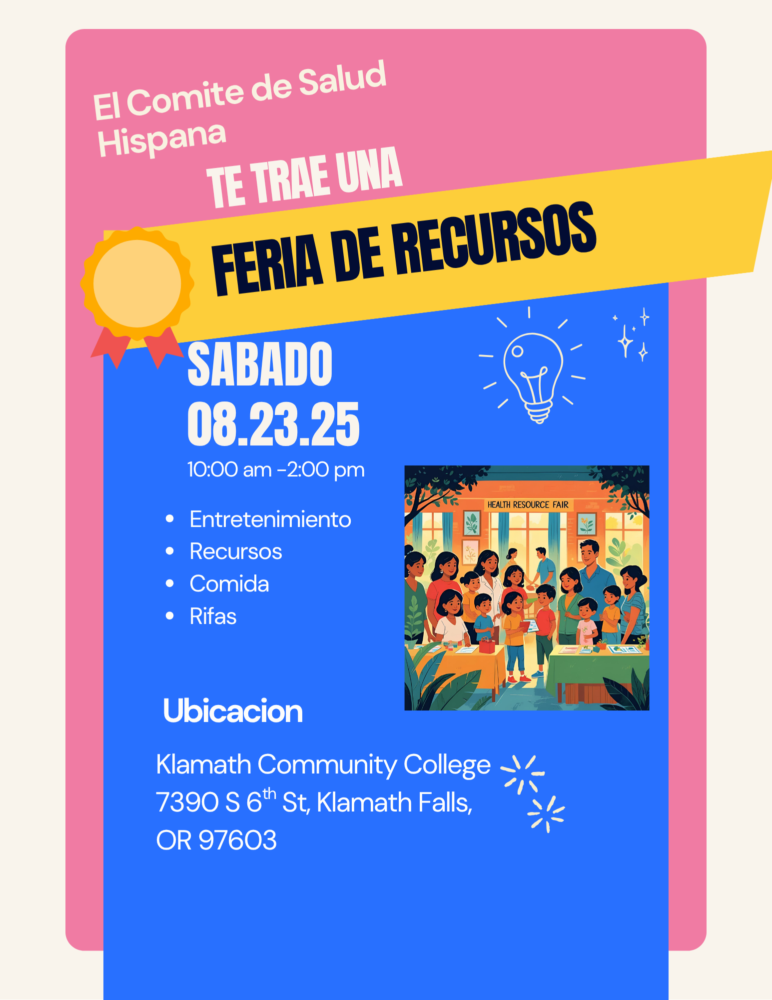 El Comité de Salud Hispana organiza una feria de recursos en el Colegio Comunitario de Klamath